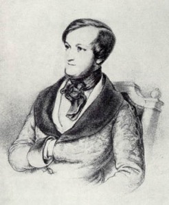 Richard Wagner: drawing by Julius Ernst Benedikt Kietz, 1840-1842