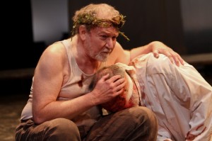Dan Kremer and Michael Winters in Seattle Shakespeare Company’s production of “King Lear.” Photo by John Ulman