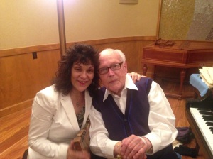 Randolph Hokanson with pianist Judith Cohen - a day before he turned 100 (photo by Thomas May)